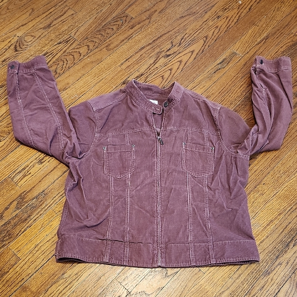 J. Jill Women's Utility Jacket in Dusty Purple Size XL